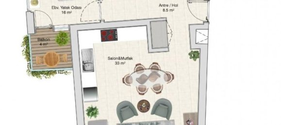 Wohnung 1+1 in Mersin, Turkey, Nr. 31830 9