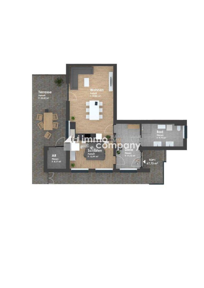 2-salle Appartement à Jennersdorf, Austria No. 21668