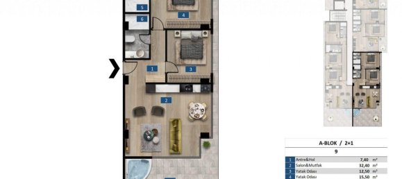 3 rooms Apartment in Kargicak, Turkey No. 10060 25