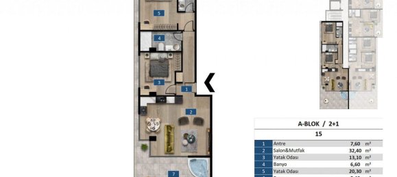 3 rooms Apartment in Kargicak, Turkey No. 10060 30