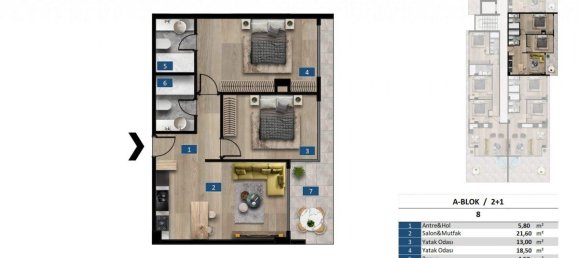 3 rooms Apartment in Kargicak, Turkey No. 10060 24