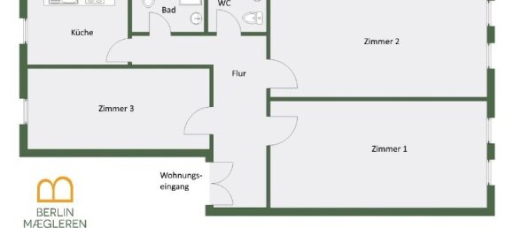 Apartamento de 3 divisões em Kreuzberg, Germany N.º 99668 17