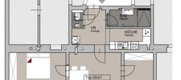 Квартира с 3 комнатами в Леопольдштадт, Австрия № 261886 25