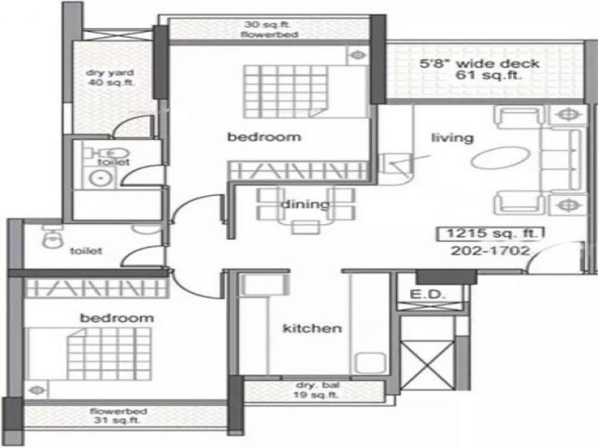 2 bedrooms House in Mumbai, India No. 63436