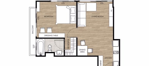 Apartamento com 1 quarto em condomínio em Noble Remix Bangkok, Thailand N.º 29735 14