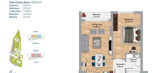 2 rooms Apartment in Kartal, Turkey No. 9923 28