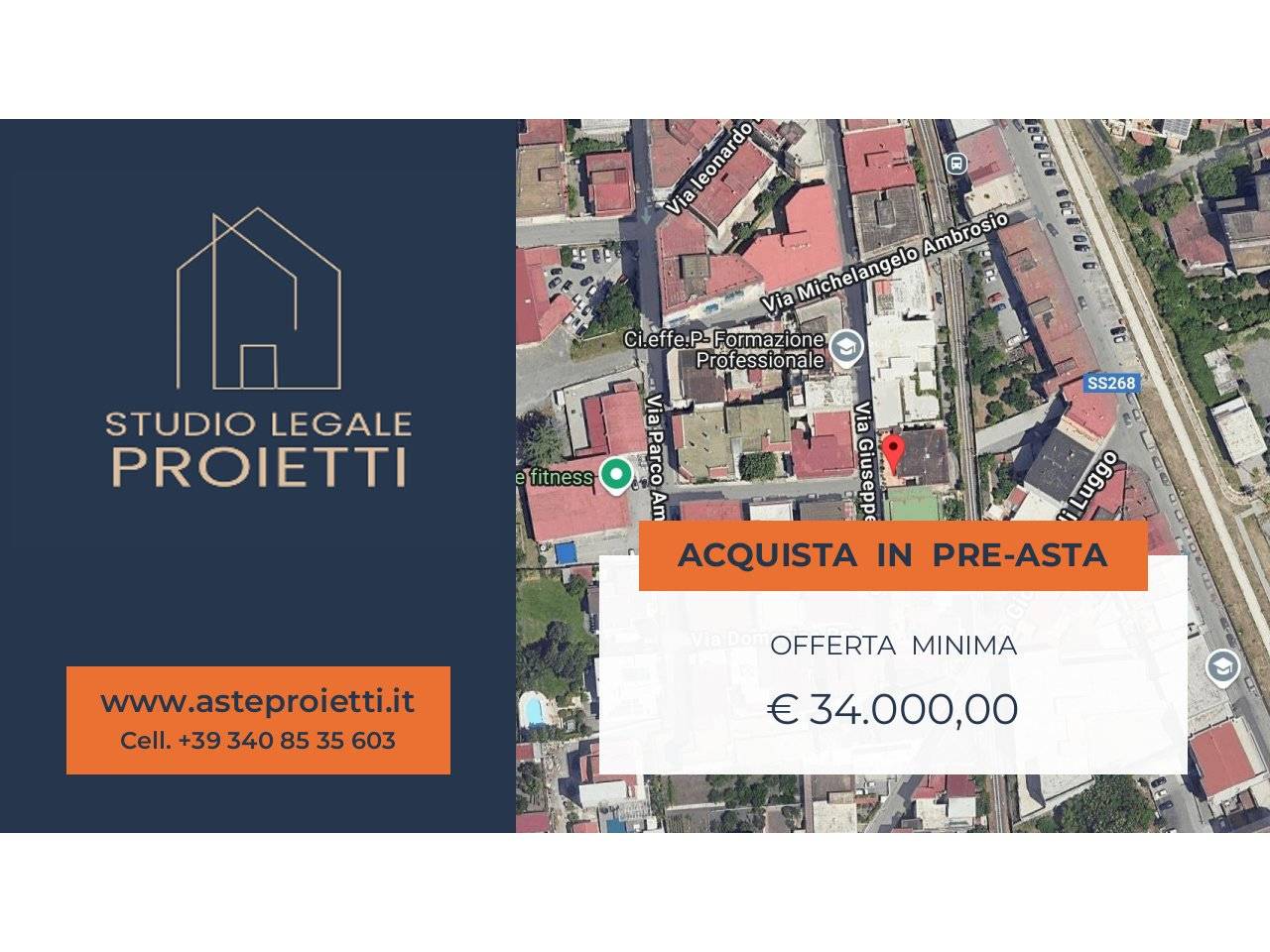 Студия в Сан Джузеппе Везувиано, Италия № 304924