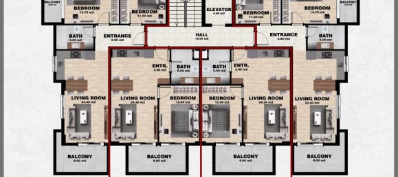 2 rooms Apartment in Cikcilli, Turkey No. 30114 29