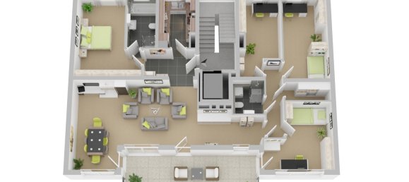 Квартира с 3 спальнями в Штутгарт, Германия № 79161 16