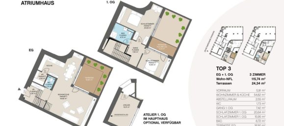 3غرفة منزل ذو طابقين في Penzing, Austria رقم 2842 28