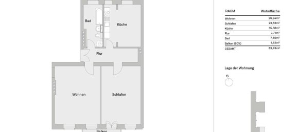 2 rooms Apartment in Friedrichshain, Germany No. 111217 14