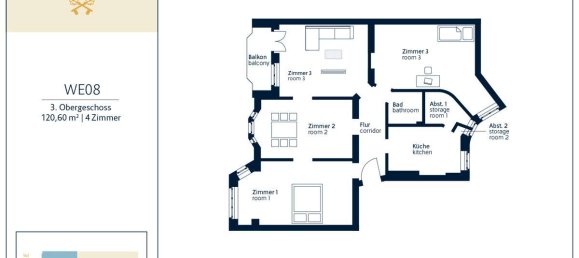 Apartamento de 4 habitaciónes en Friedenau, Germany No. 58100 2