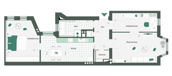 Квартира с 3 спальнями в Пренцлауэр-Берг, Германия № 17357 13