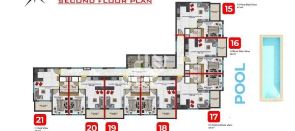 Apartment 1+1 in Oba, Turkey No. 1822 30