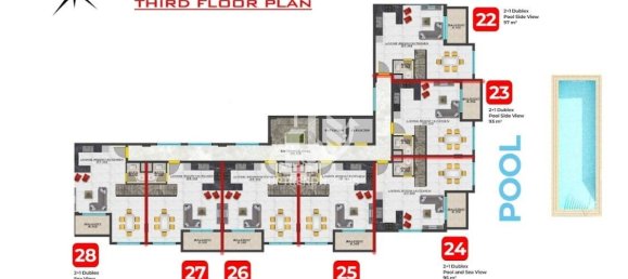 Apartment 1+1 in Oba, Turkey No. 1822 29