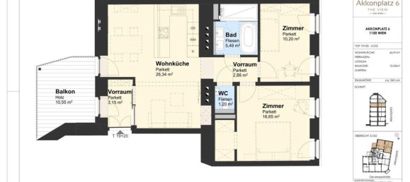 3 rooms Apartment in Rudolfsheim-Funfhaus, Austria No. 248898 10