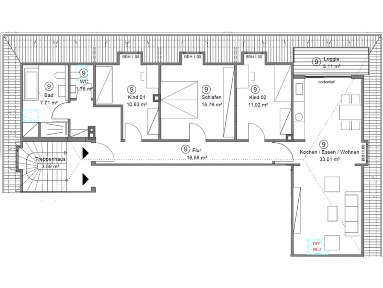 4-Zimmer Wohnung in Hamm, Germany, Nr. 40127