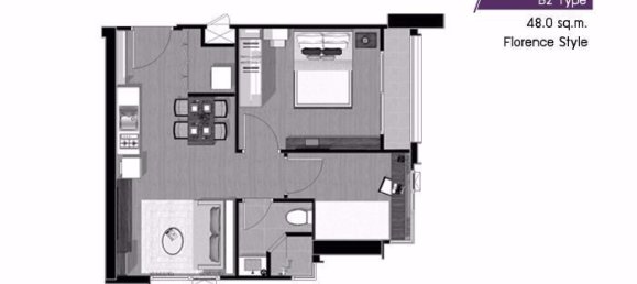 شقة 2 غرف نوم  في Huai Khwang, Thailand رقم 9732 6