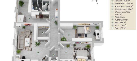 Apartamento de 4 divisões em Josefstadt, Austria N.º 128681 28