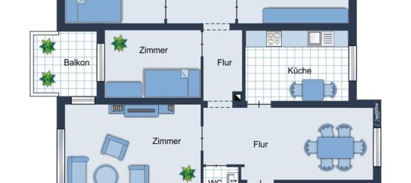 Квартира с 3 спальнями в Hildesheim, Германия № 23688 12