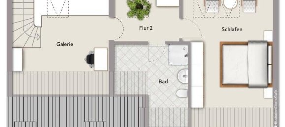 Дуплекс с 3 комнатами в Ансбах, Германия № 275936 16