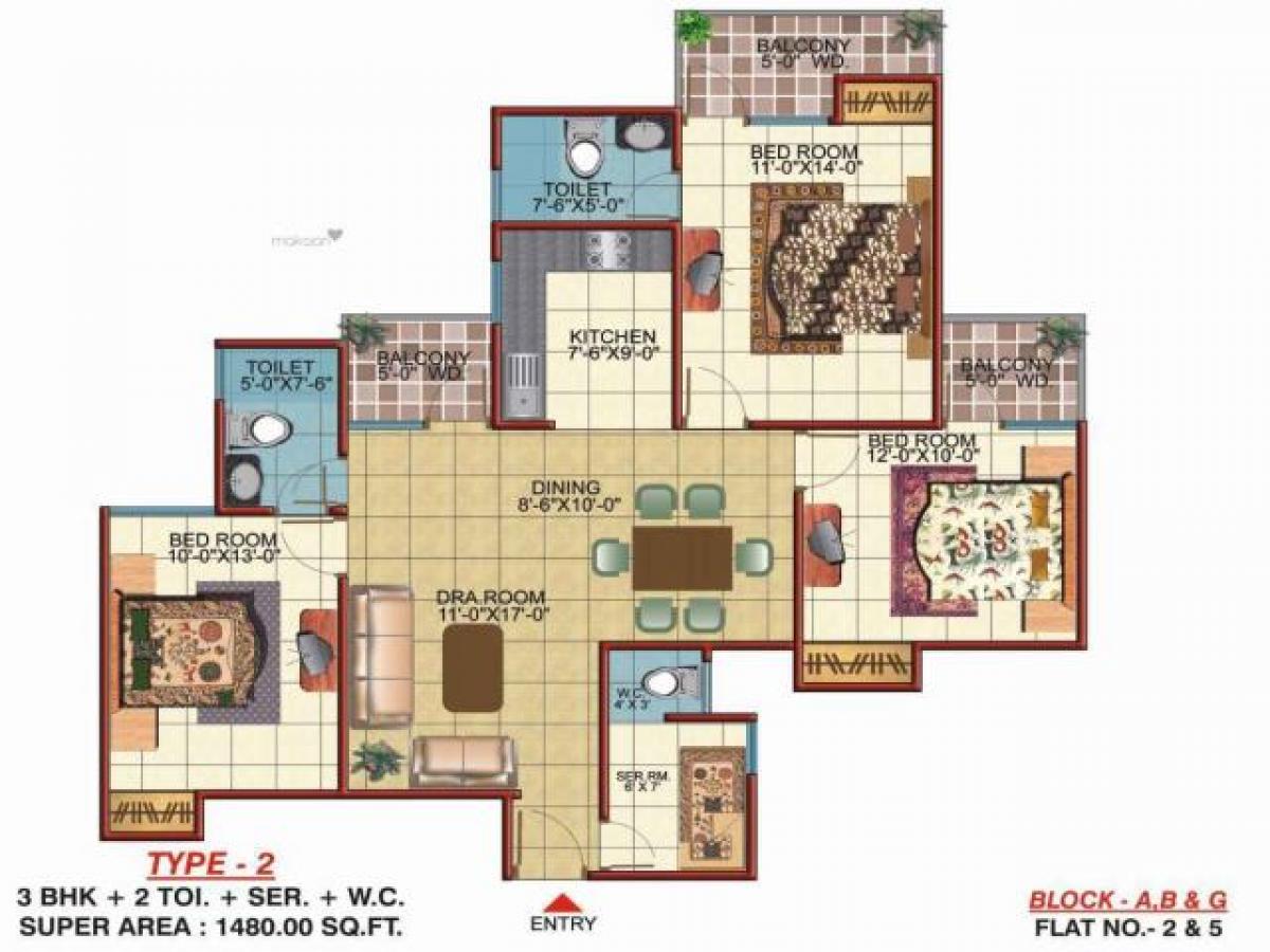 3 chambres Maison à Ghaziabad, India No. 56064