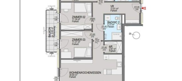 4 rooms Apartment in Klagenfurt am Worthersee, Austria No. 37932 2