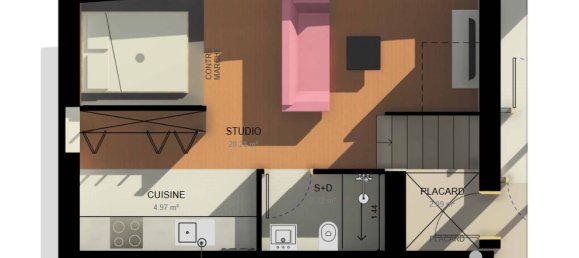 Apartamento de 1 dormitorio en Moulins-les-Metz, France No. 242494 10