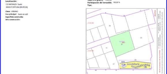 Grundstück in Fortuna, Spain 1339m², Nr. 132859 2