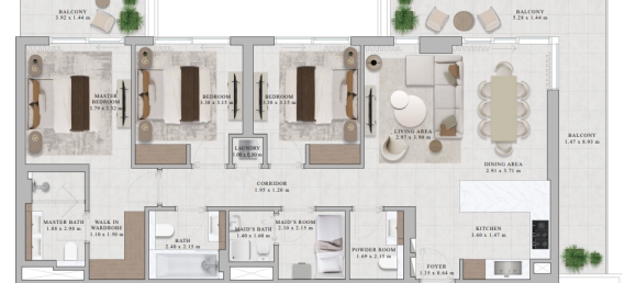 3 bedrooms Apartment in Dubai, UAE No. 101919 10