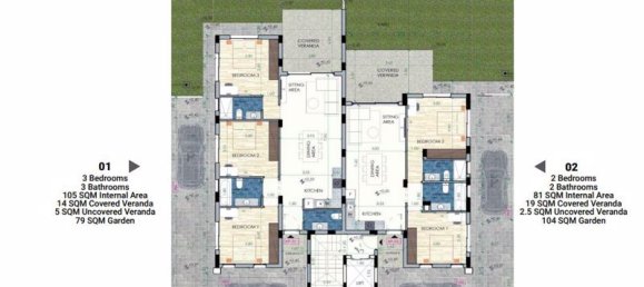 3 dormitorios apartamento en venta en Larnaca, Larnaka, Cyprus № 11558 8