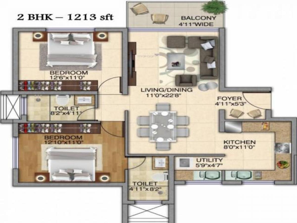 2 Schlafzimmer Haus in Bangalore, India, Nr. 43936