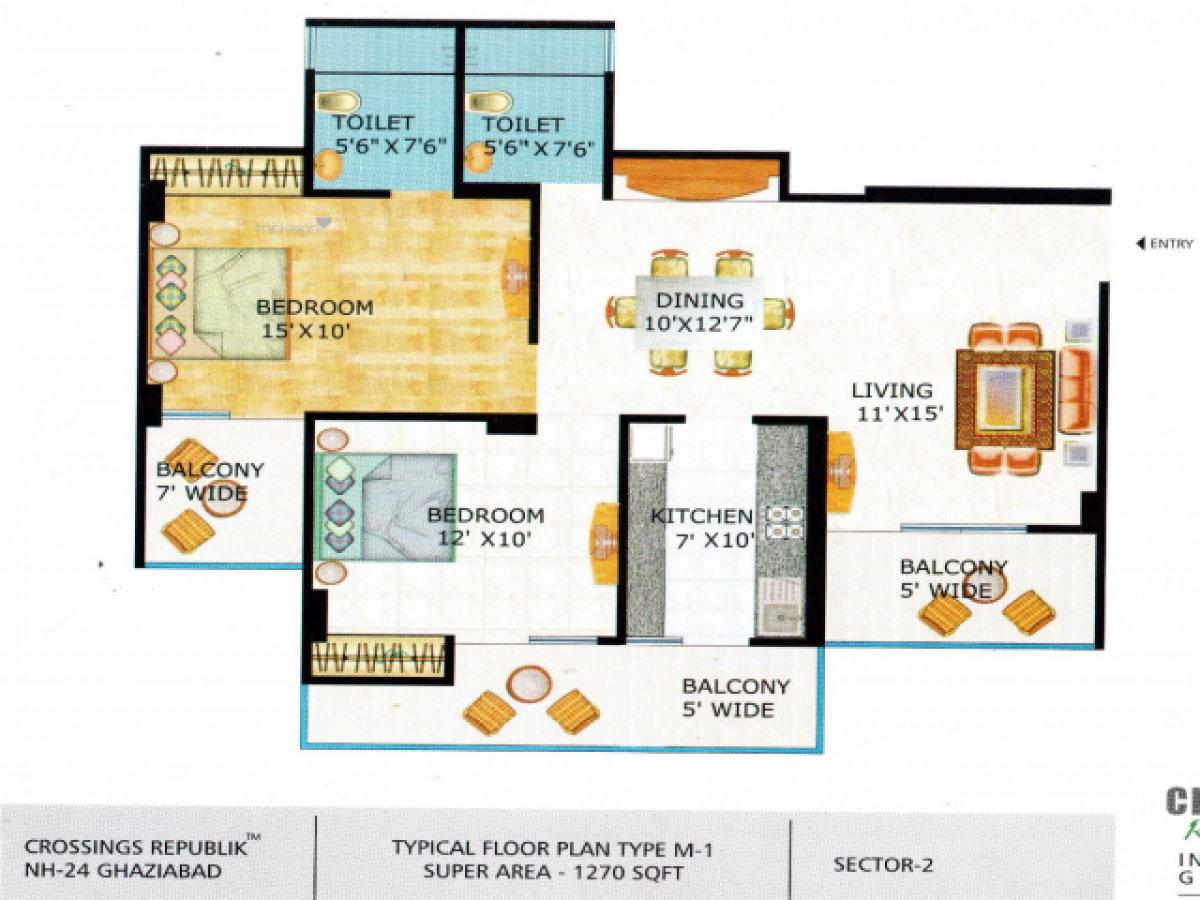 2 bedrooms House in Ghaziabad, India No. 55993