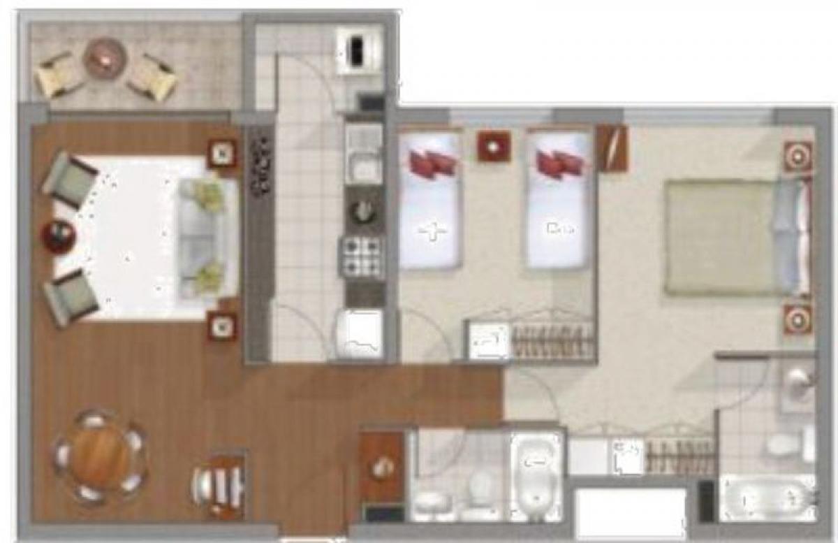 2 bedrooms Apartment in Santiago, Chile No. 2832