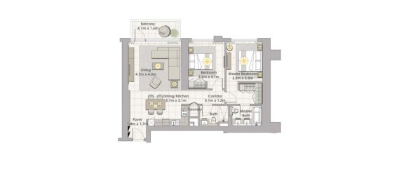 2 غرف نوم شقة في CREEK HORIZON, دبي, UAE رقم 61205 4