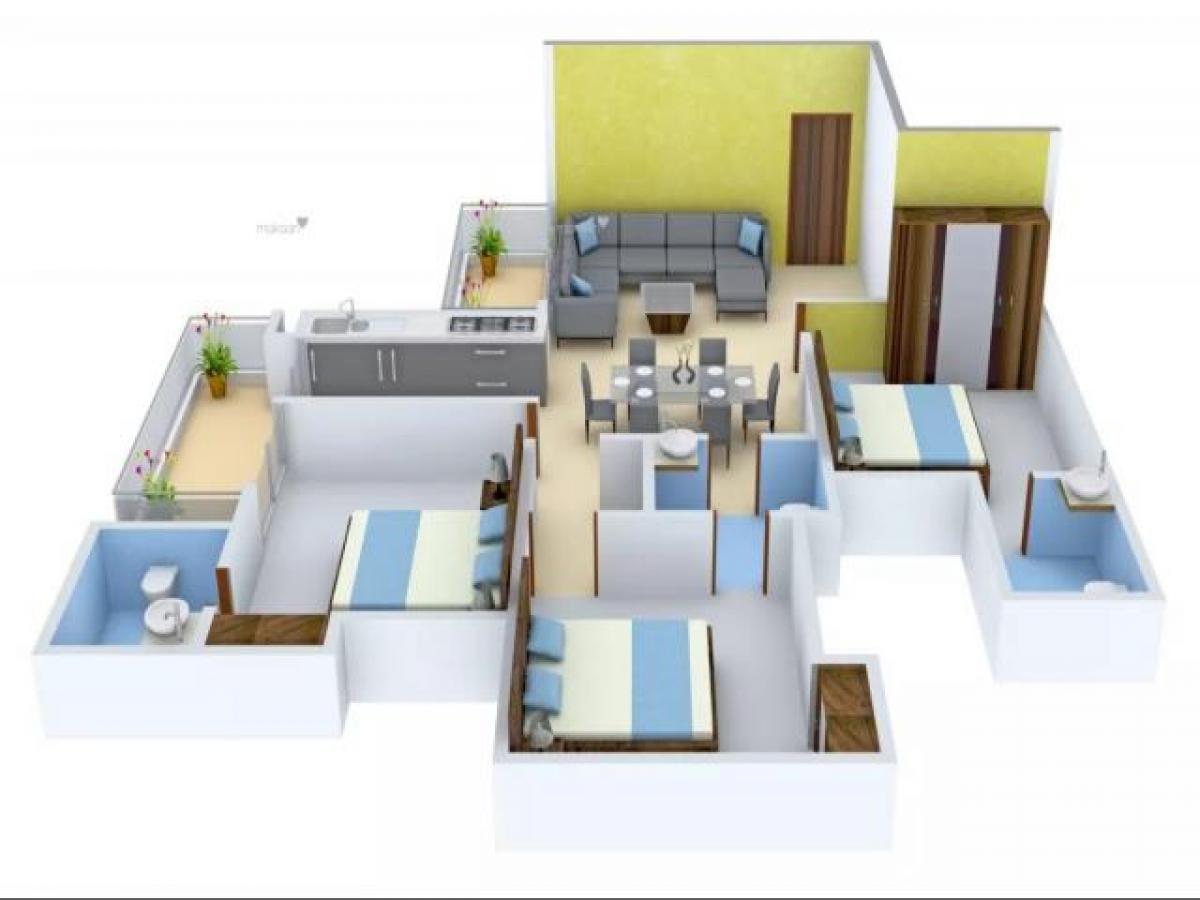 3 bedrooms House in Gurgaon, India No. 42539