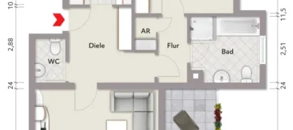 1 chambre Appartement à Dortmund, Germany No. 10282 8