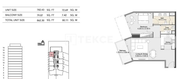 Квартира с 2 спальнями в Deira, ОАЭ № 24826 10