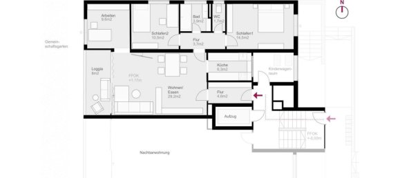 3غرفة شقة في Klagenfurt am Worthersee, Austria رقم 213489 25