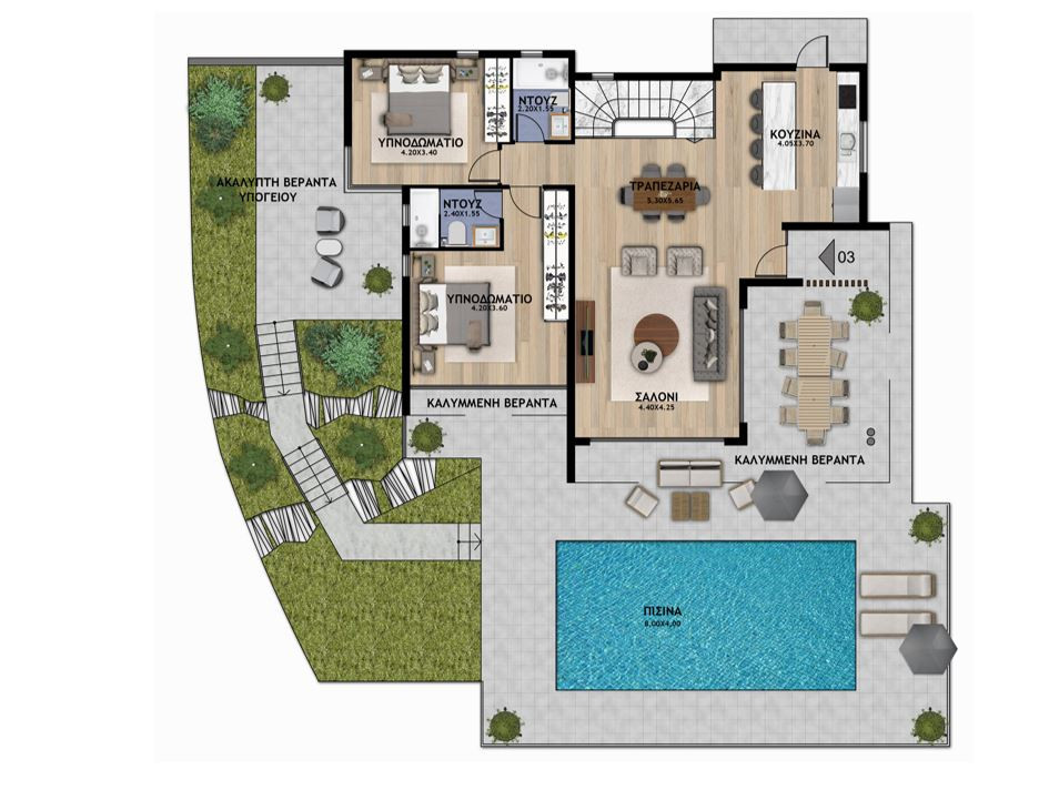 Propriedade comercial T4 em Pegeia, Cyprus N.º 9673