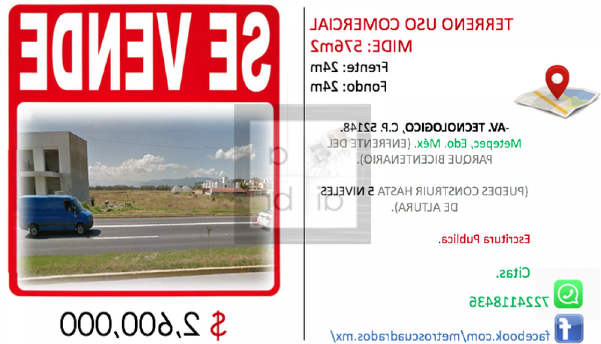 Terreno en Mexico No. 206699