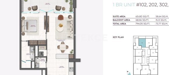 2 dormitorios apartamento en venta en Dubai, UAE № 184901 7
