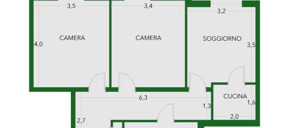 3 rooms Apartment in Bologna, Italy No. 20201 31