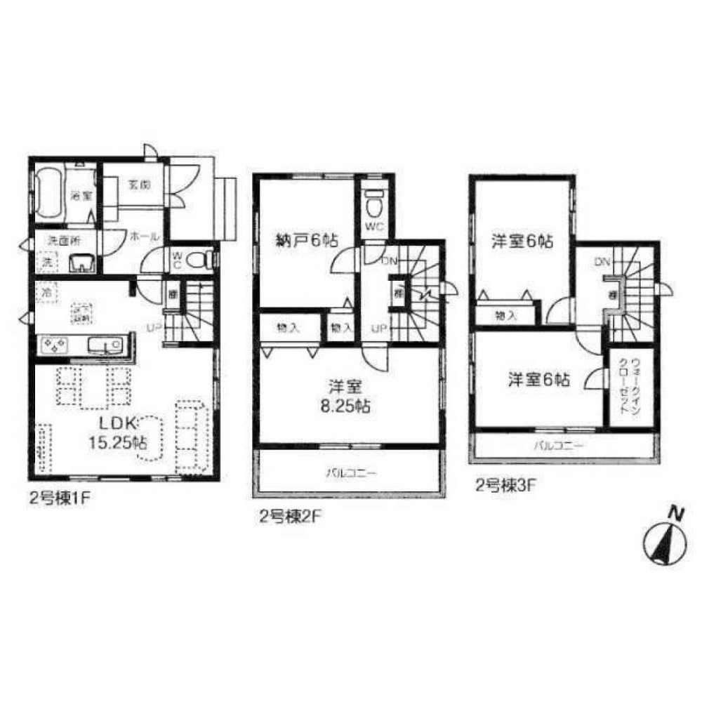 3 غرف نوم منزل في Saitama, Japan رقم 6295