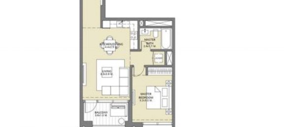 Квартира с 1 спальней в DOWNTOWN VIEWS 2, Даунтаун Дубай (Даунтаун Бурдж Дубай), ОАЭ № 59144 12