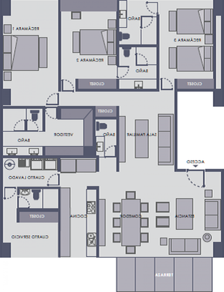 3 Schlafzimmer Wohnung in Mexico, Nr. 214730