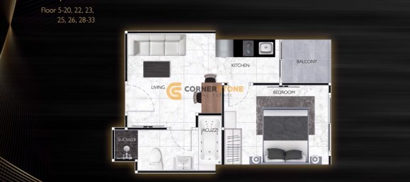 Condominio de 32 m² en Pattaya, Thailand No. 22322 12