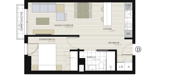 Apartamento T1 em Valencia, Spain N.º 369548 11