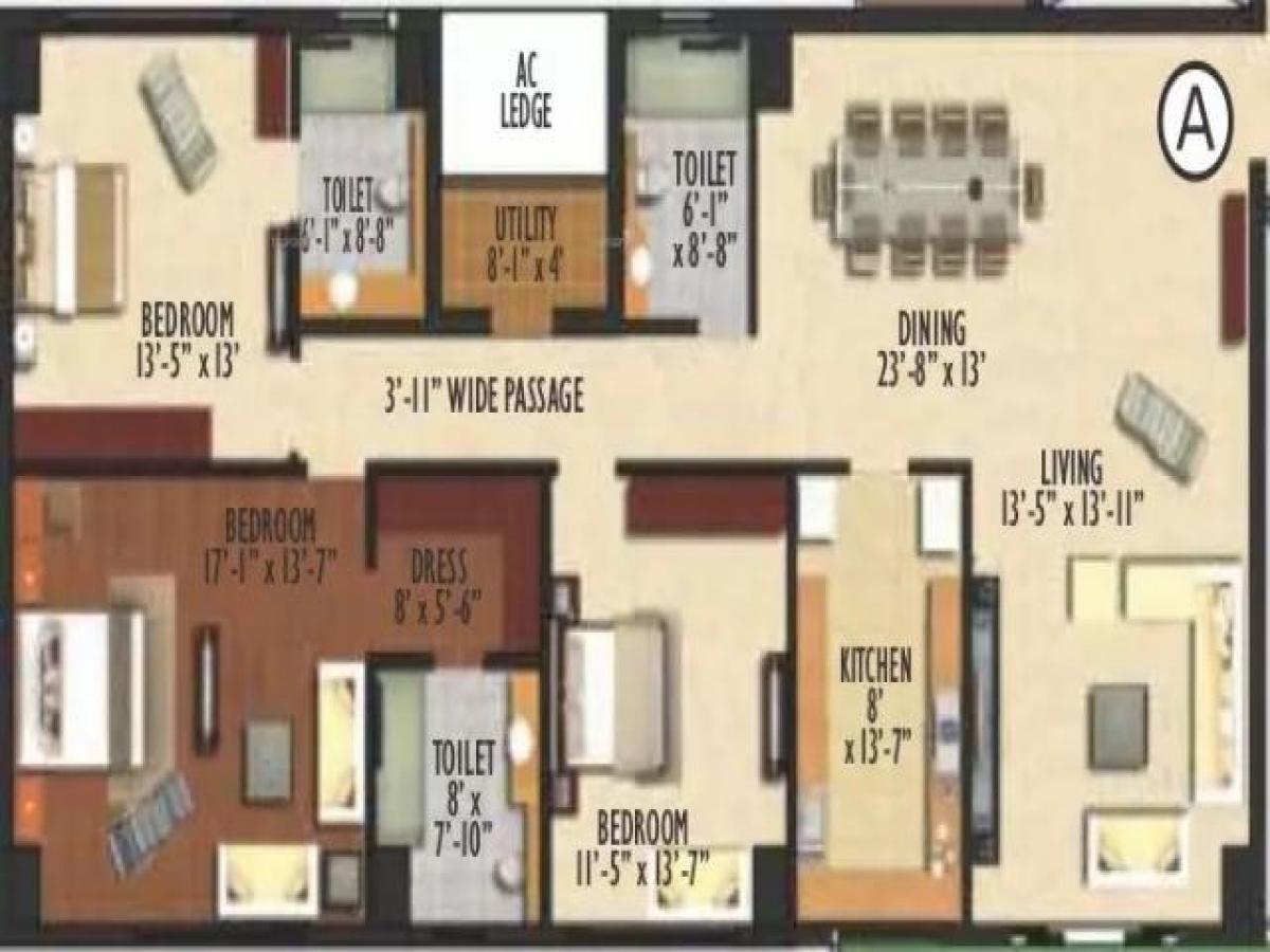 3 bedrooms House in Kolkata, India No. 43383