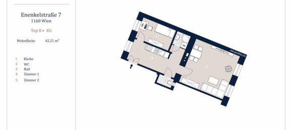 2 rooms Apartment in Ottakring, Austria No. 209419 7